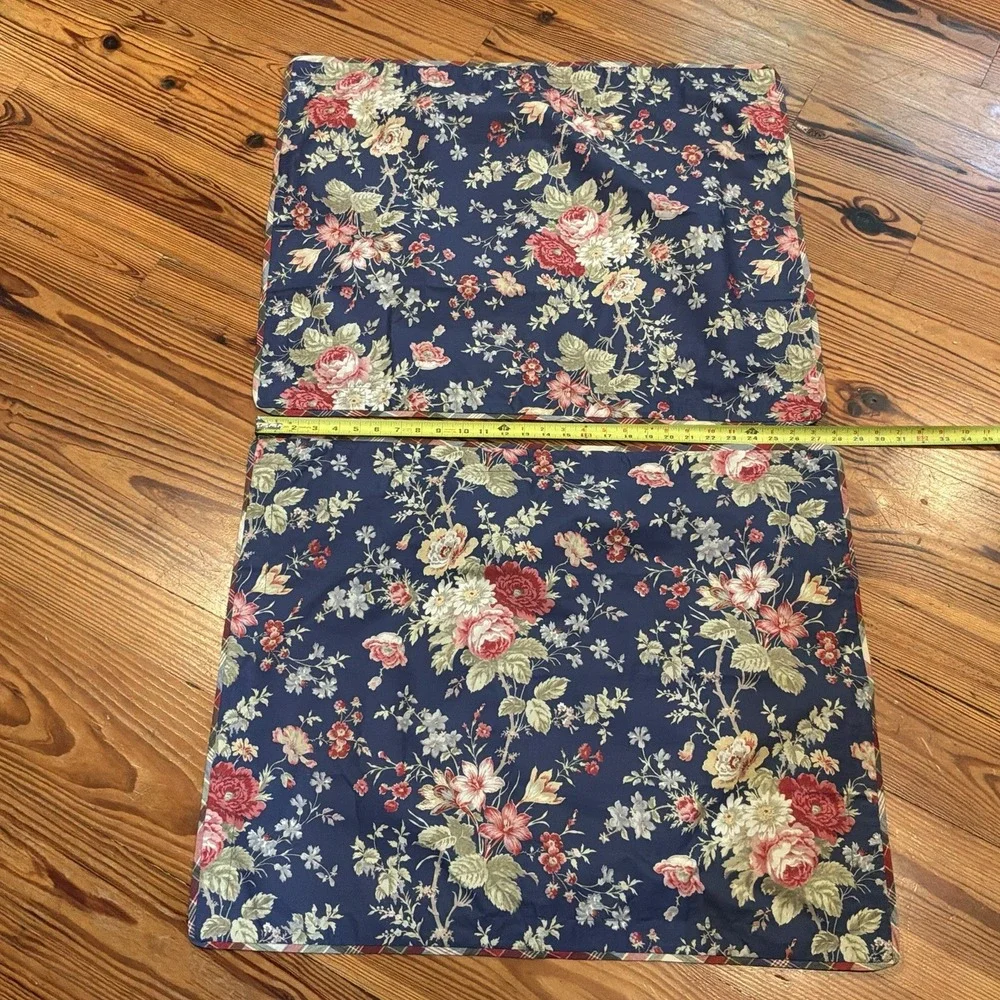 Pair Ralph Lauren Chaps Cape Cod Pillow Shams Standard Cottage Core Floral NEW